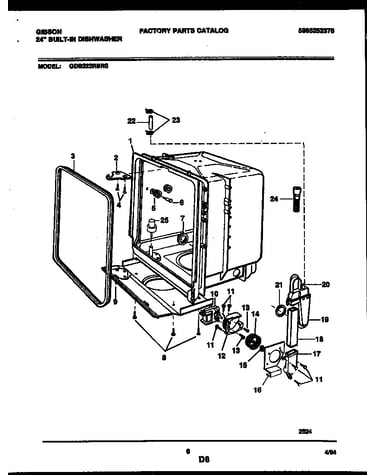 Tub and frame parts