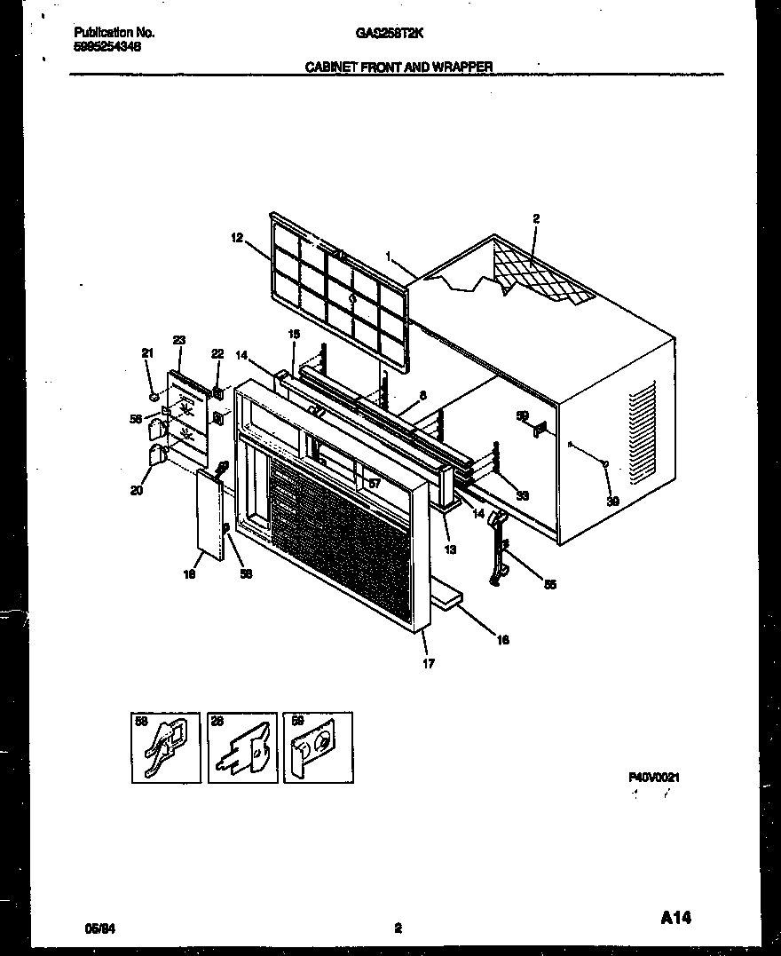 Cabinet front and wrapper