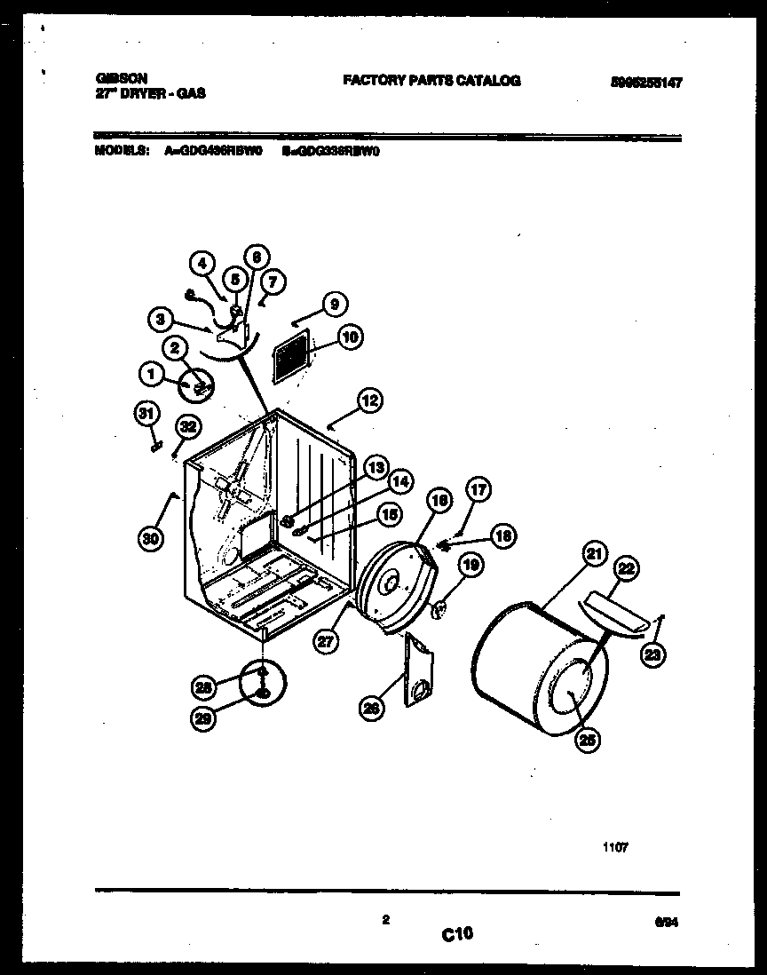 CABINET AND COMPONENT PARTS