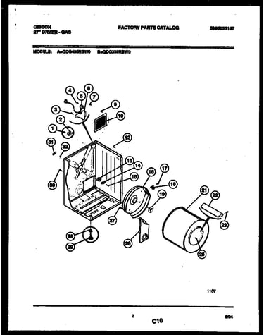 Cabinet and component parts