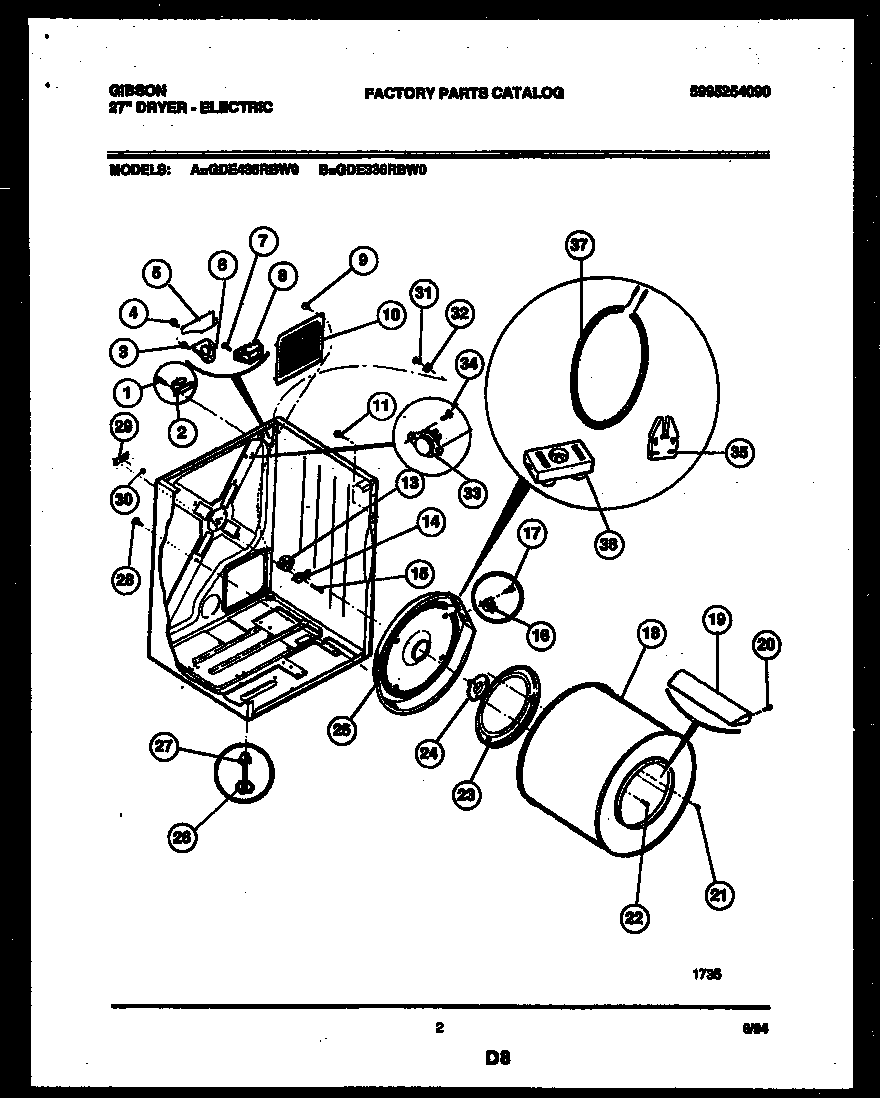 Cabinet and component parts