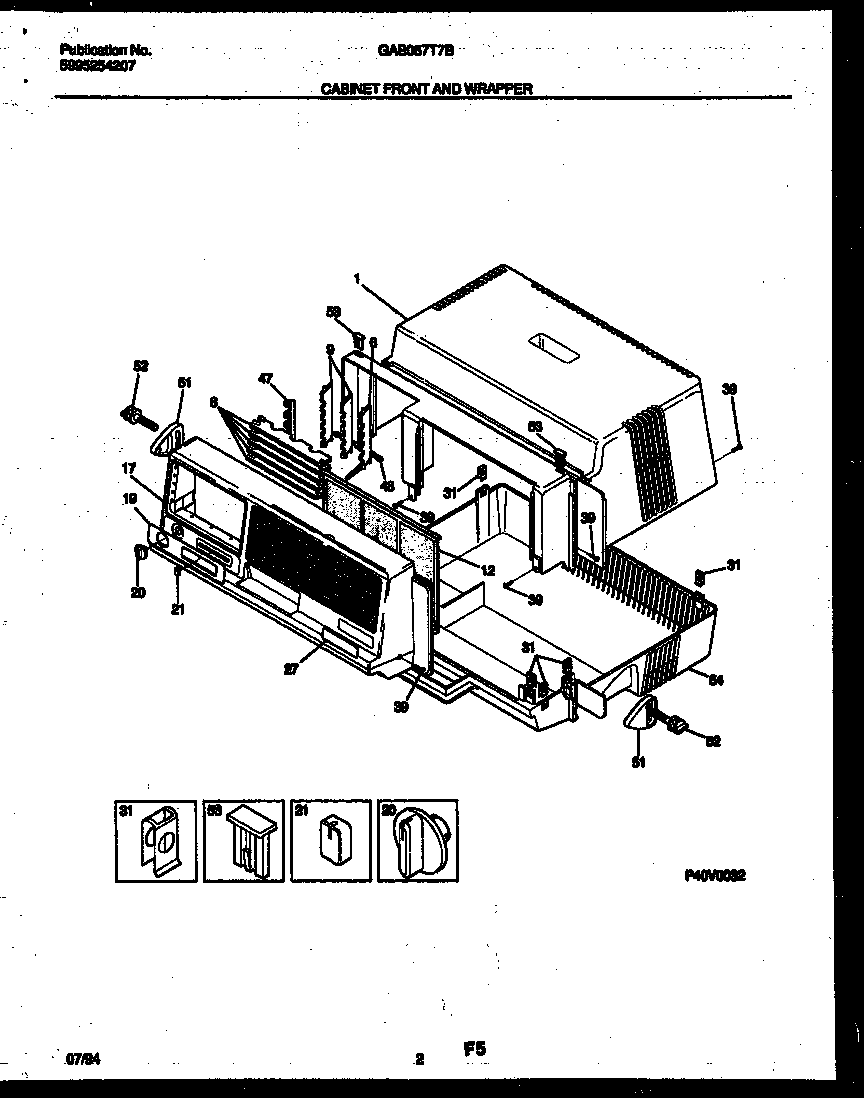 Cabinet front and wrapper