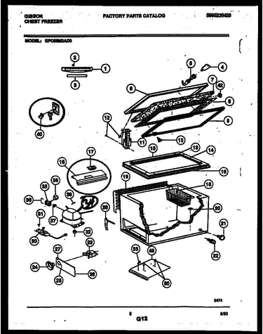 Chest freezer parts
