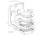 GE MST26GRDAWW fresh food section diagram