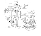 GE MSG25GRBGWW fresh food section diagram