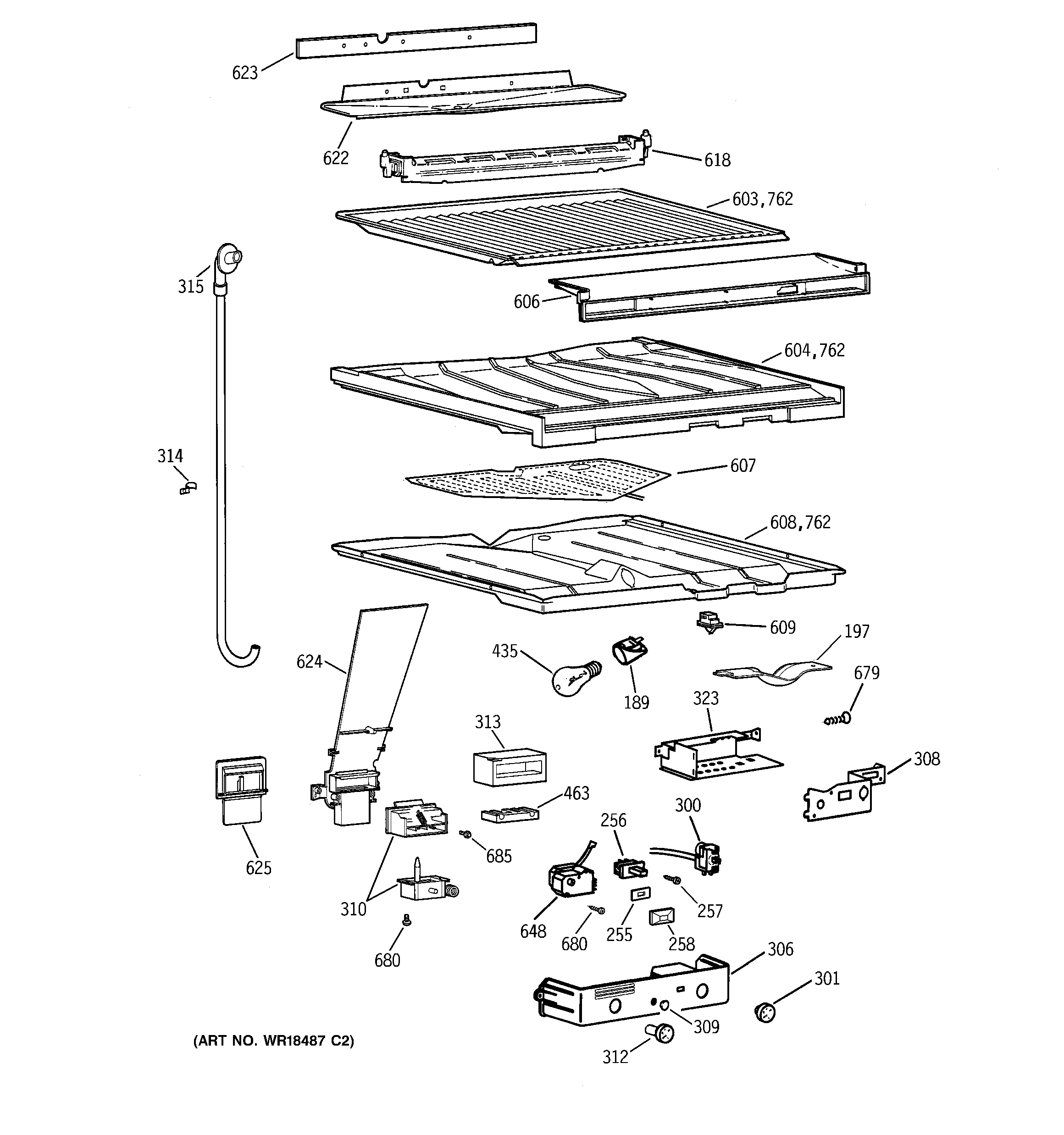 Compartment separator parts