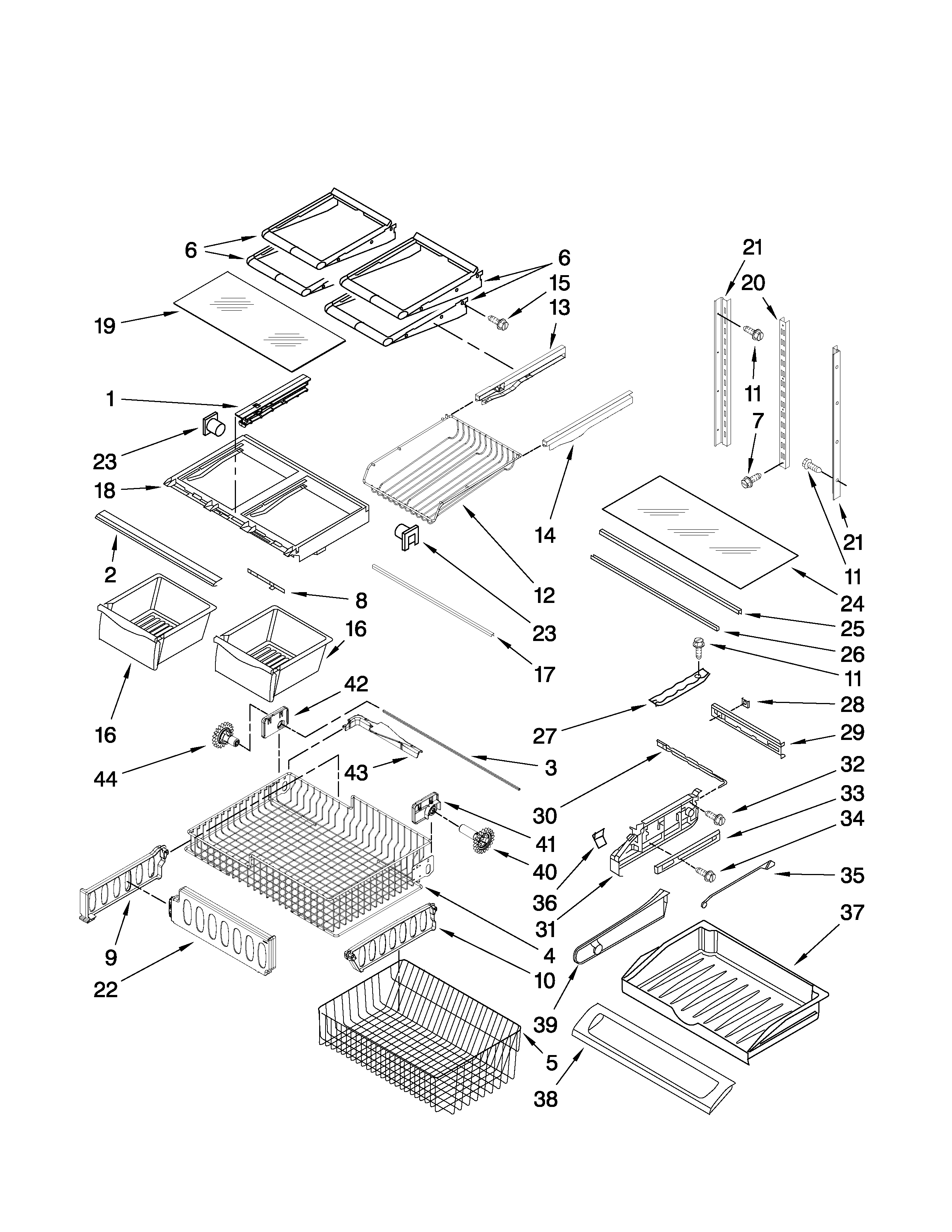 Shelf parts
