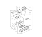LG DLEX8377NM panel drawer assembly & guide assembly diagram