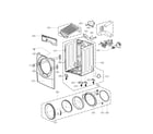 LG DLEX8377NM cabinet & door assembly diagram