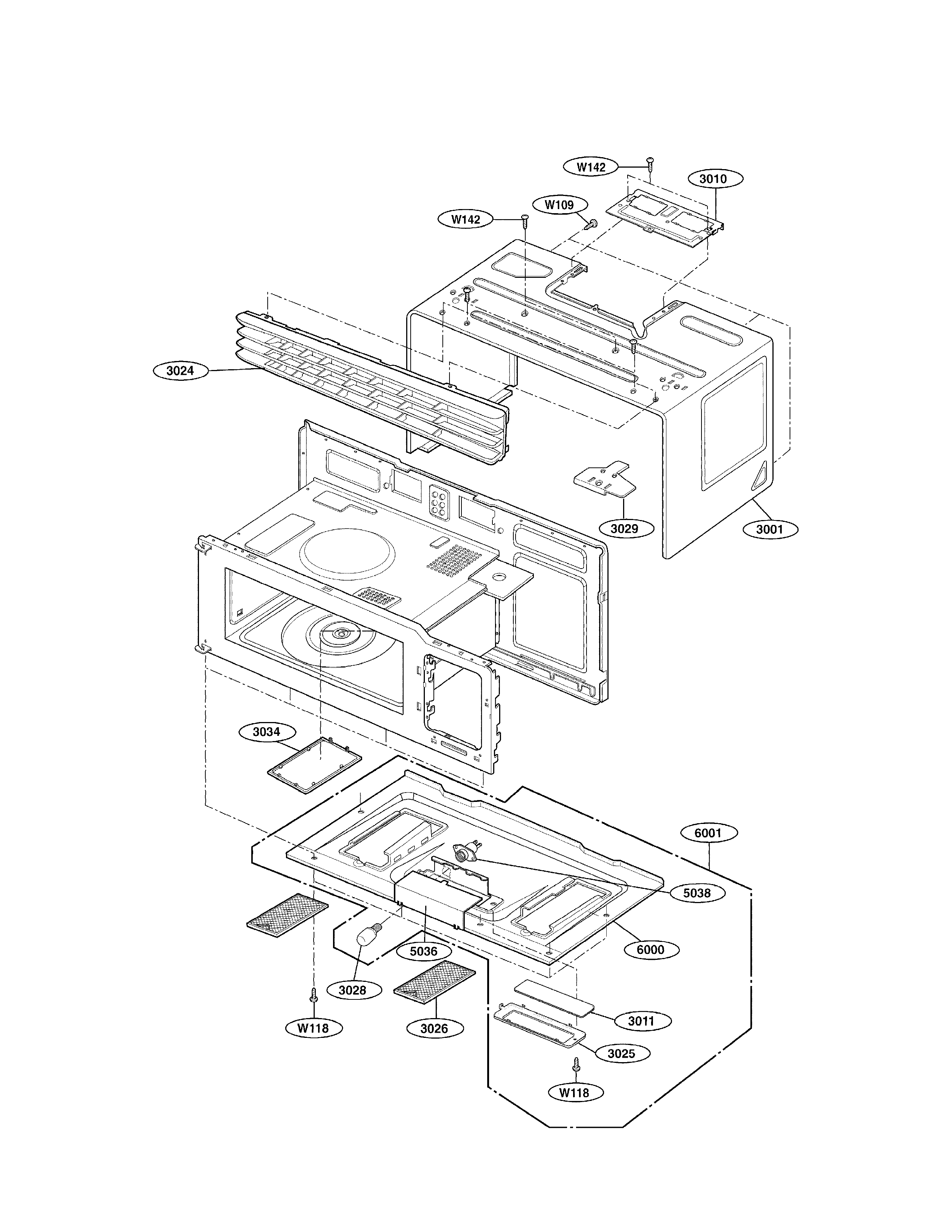 Oven cavity parts