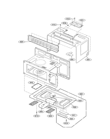 Oven cavity parts