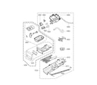 LG DLEX0001TM panel drawer assembly & guide assembly diagram