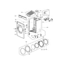LG DLEX0001TM cabinet & door assembly diagram