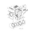 LG DLG2522W cabinet & door assembly diagram