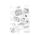 LG DLG2522W drum & motor assembly: electric type diagram