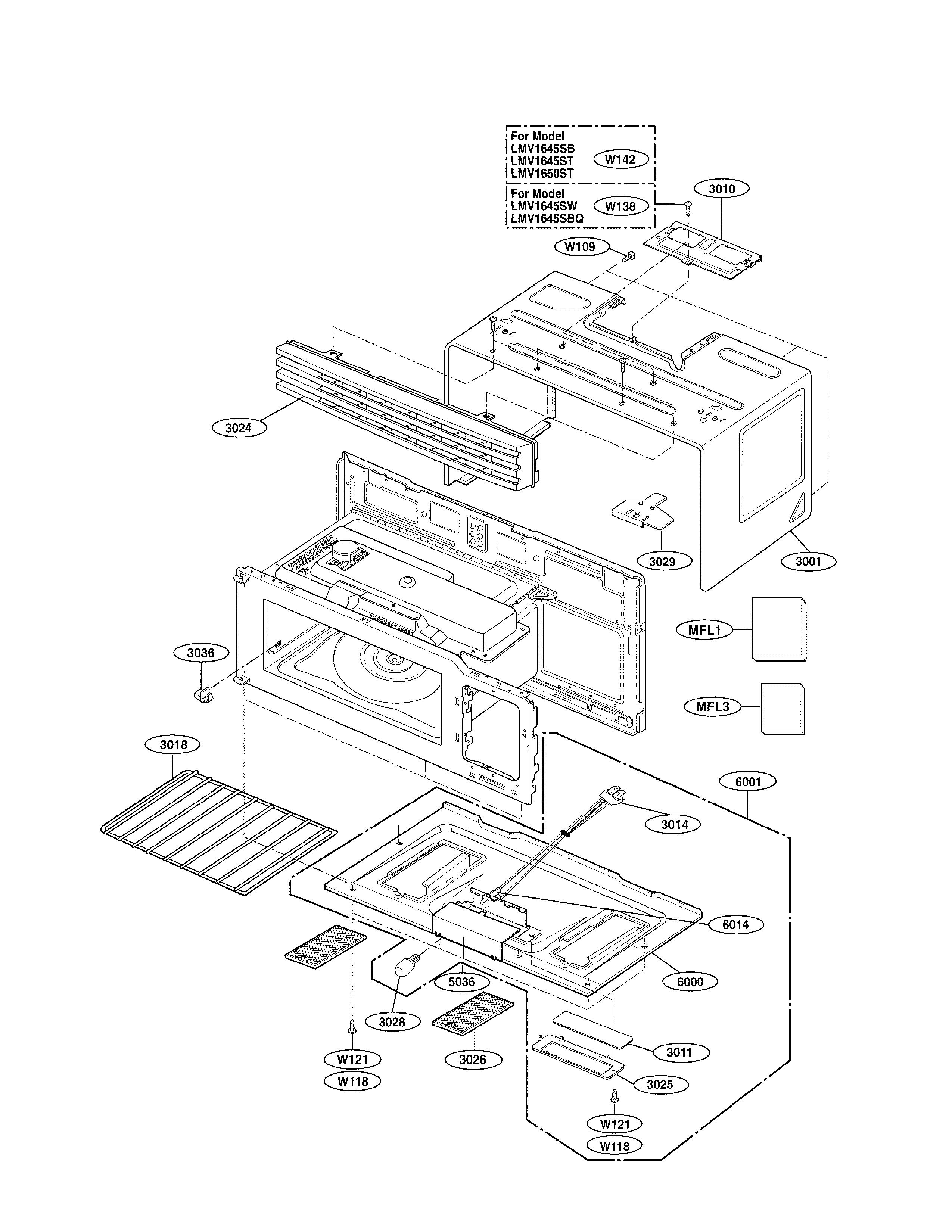 Oven cavity parts