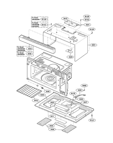 Oven cavity parts
