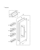 Refrigerator door parts