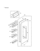Refrigerator door parts