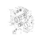 LG WM2233HD drum & tub assembly diagram