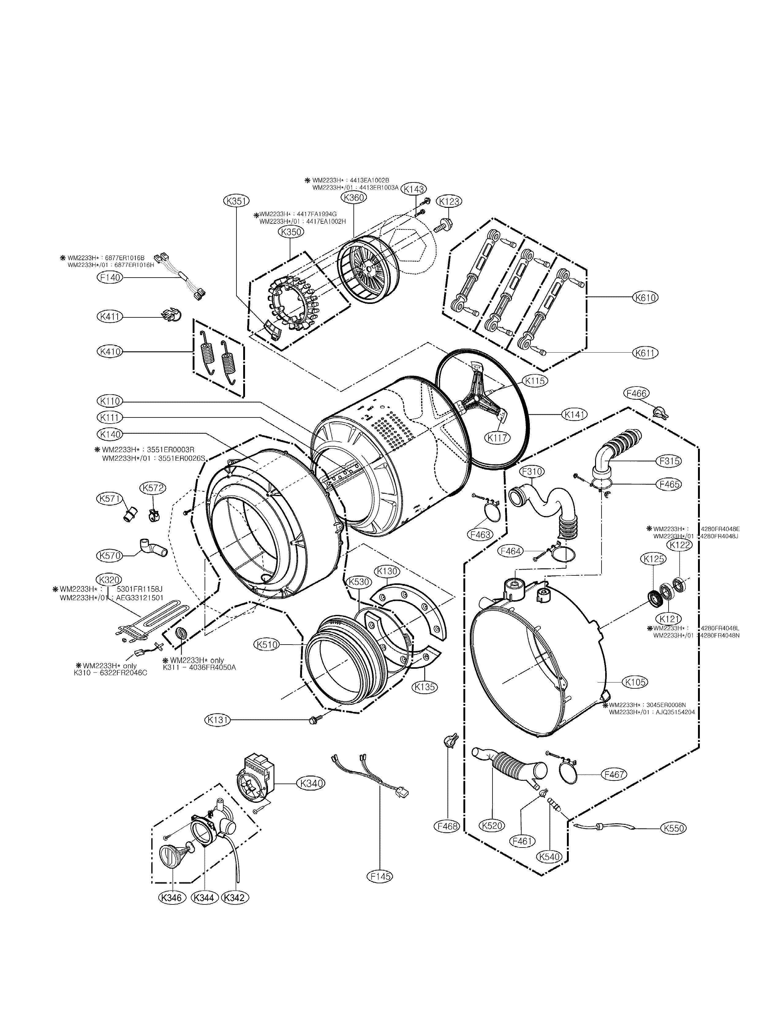 Drum & tub assembly
