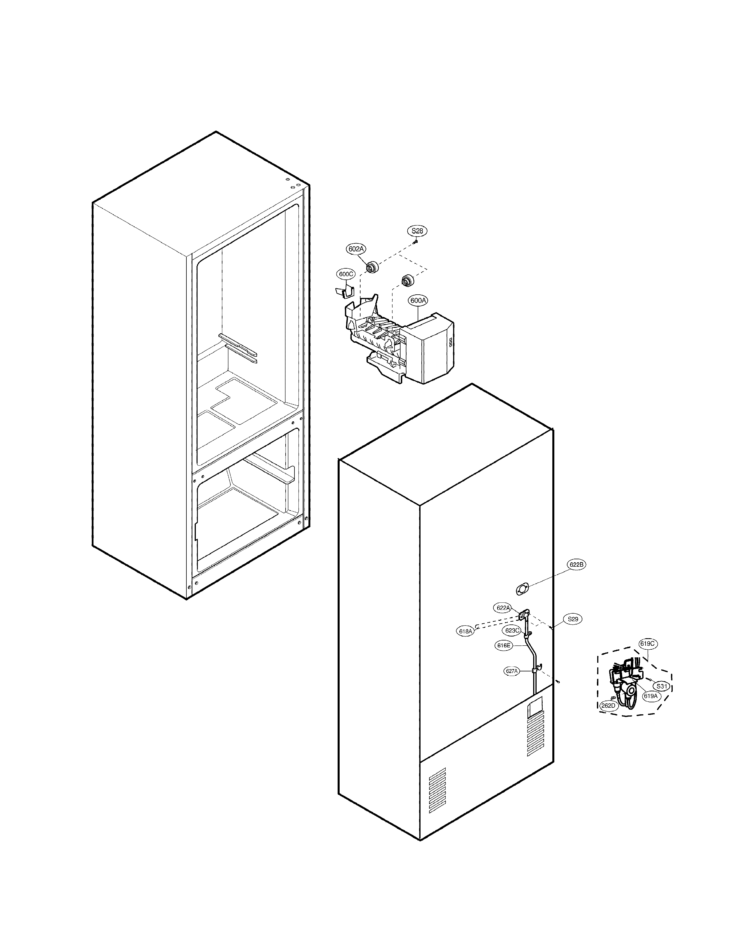 WATER AND ICE MAKER PARTS