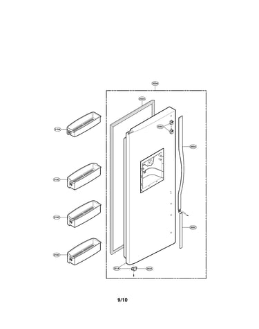 Freezer door part