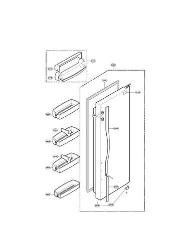 Refrigerator door part