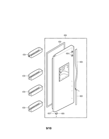 Freezer door part