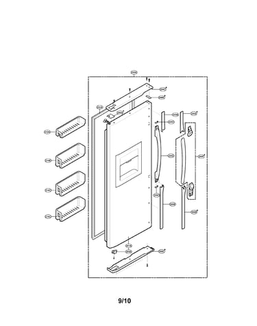 Freezer door part