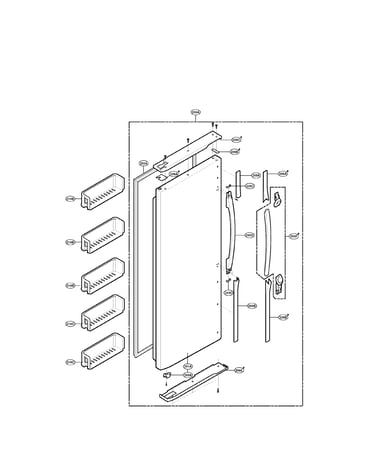 Freezer door part