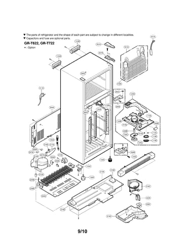 Refrigerator top mount