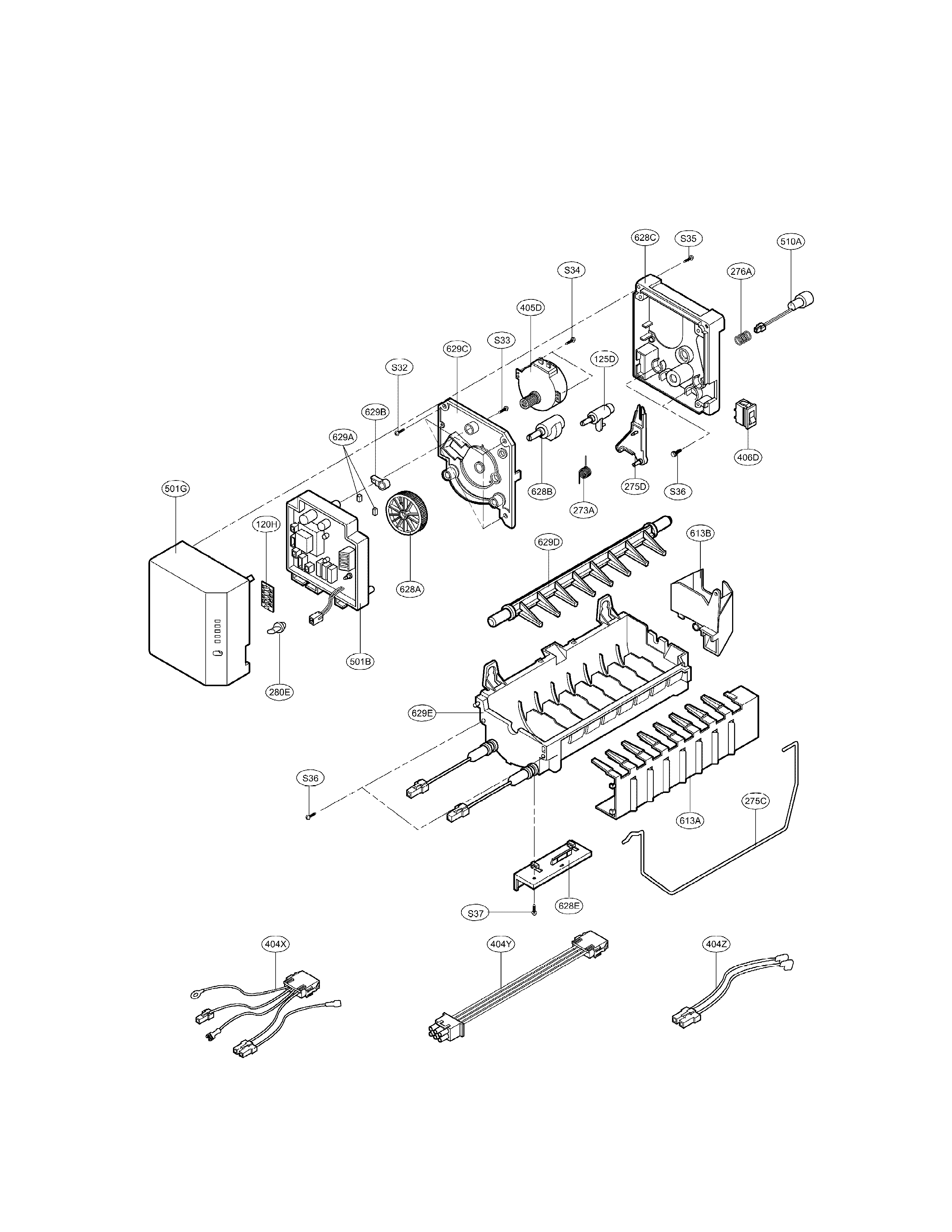 Ice maker parts are non servicable
