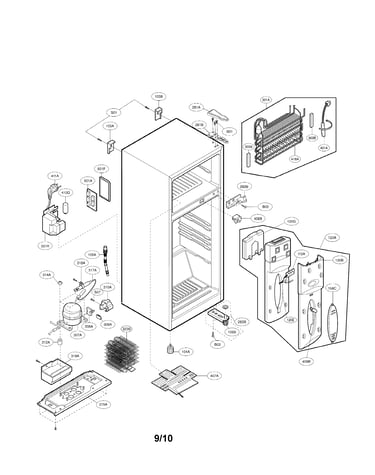 Refrigerator top mount