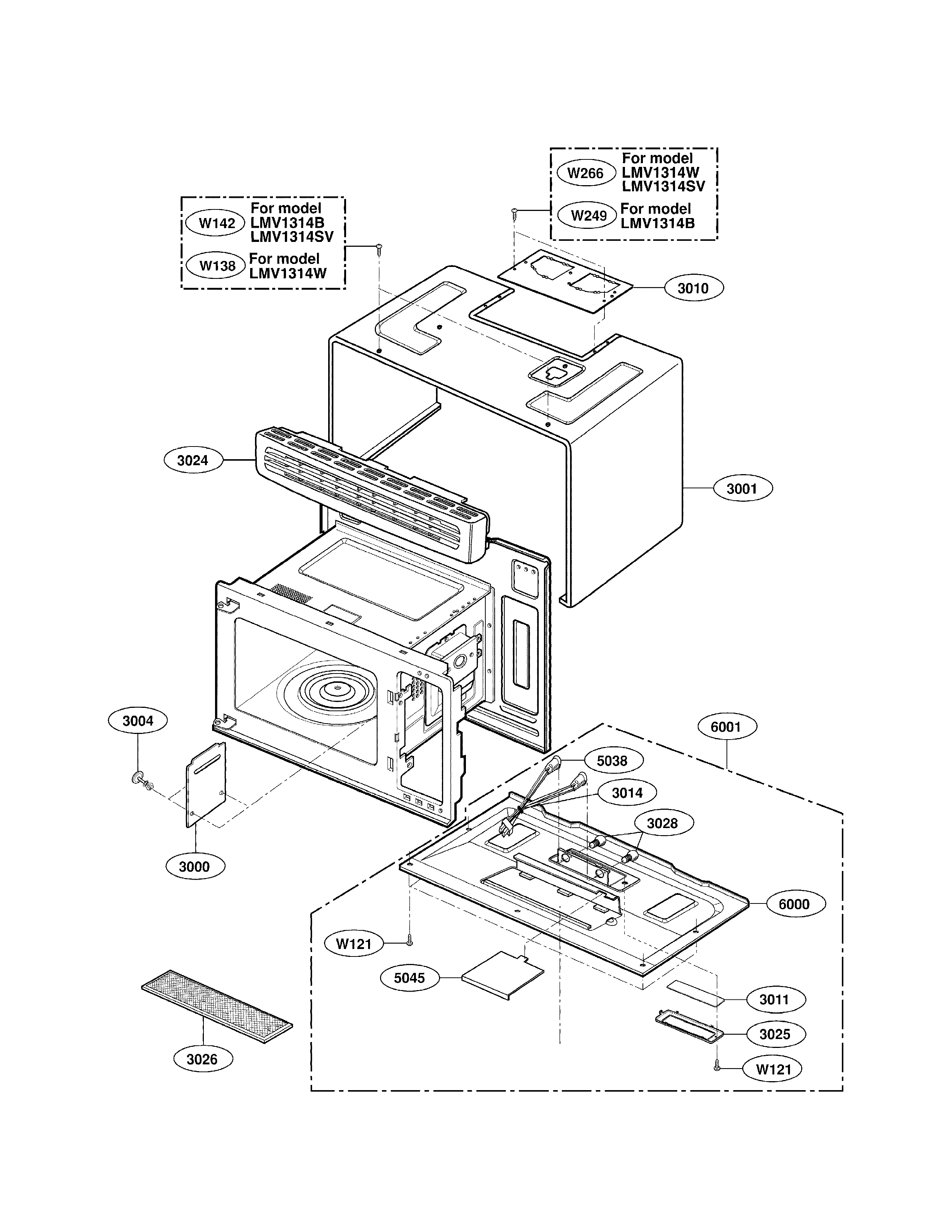 Oven cavity parts