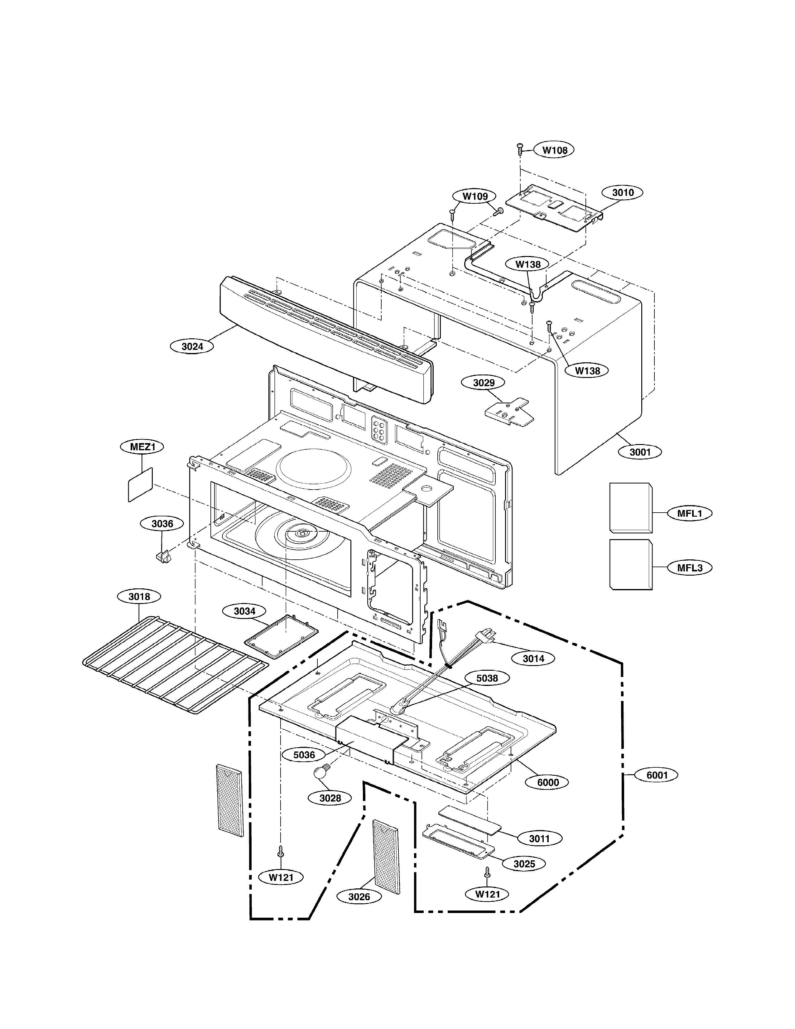 Oven cavity parts