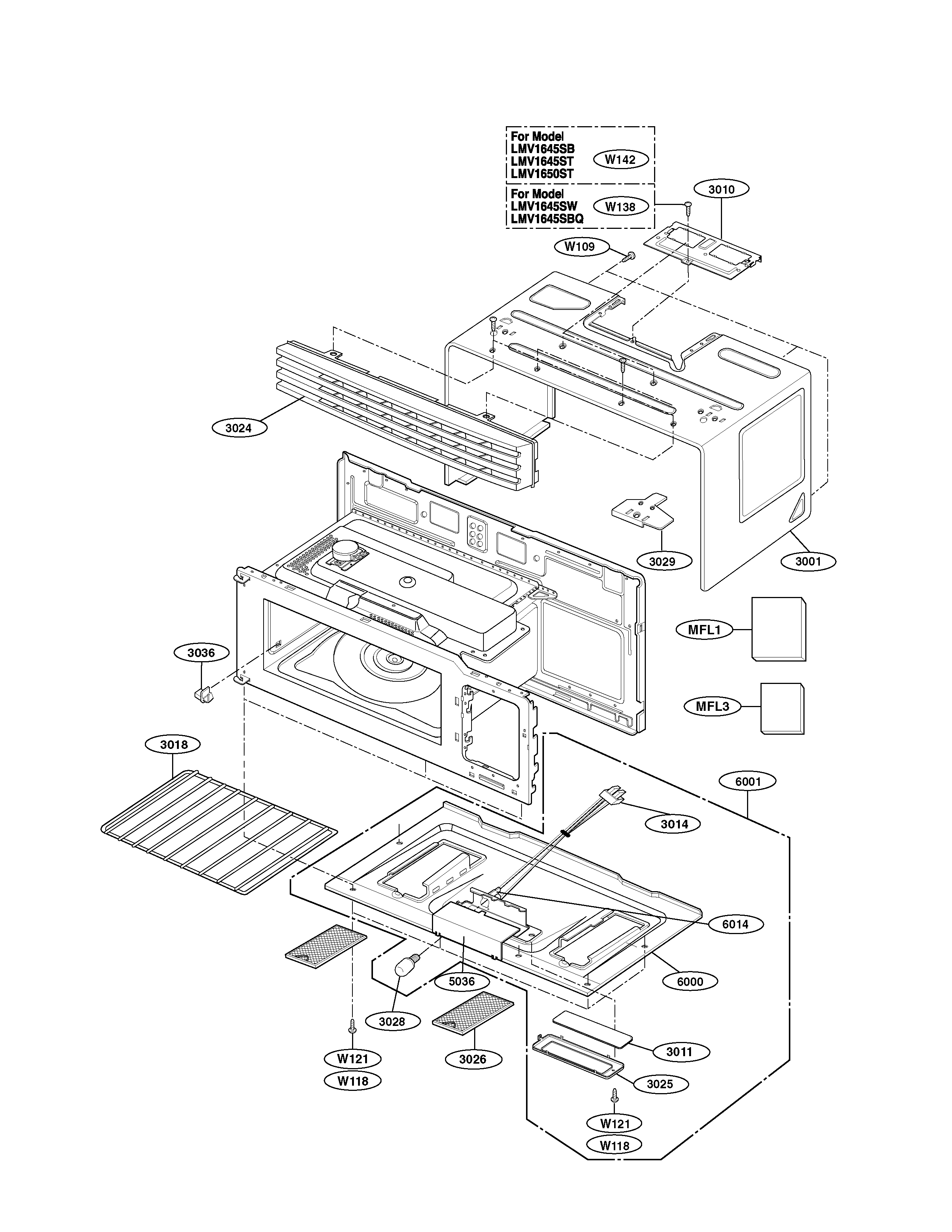 Oven cavity parts