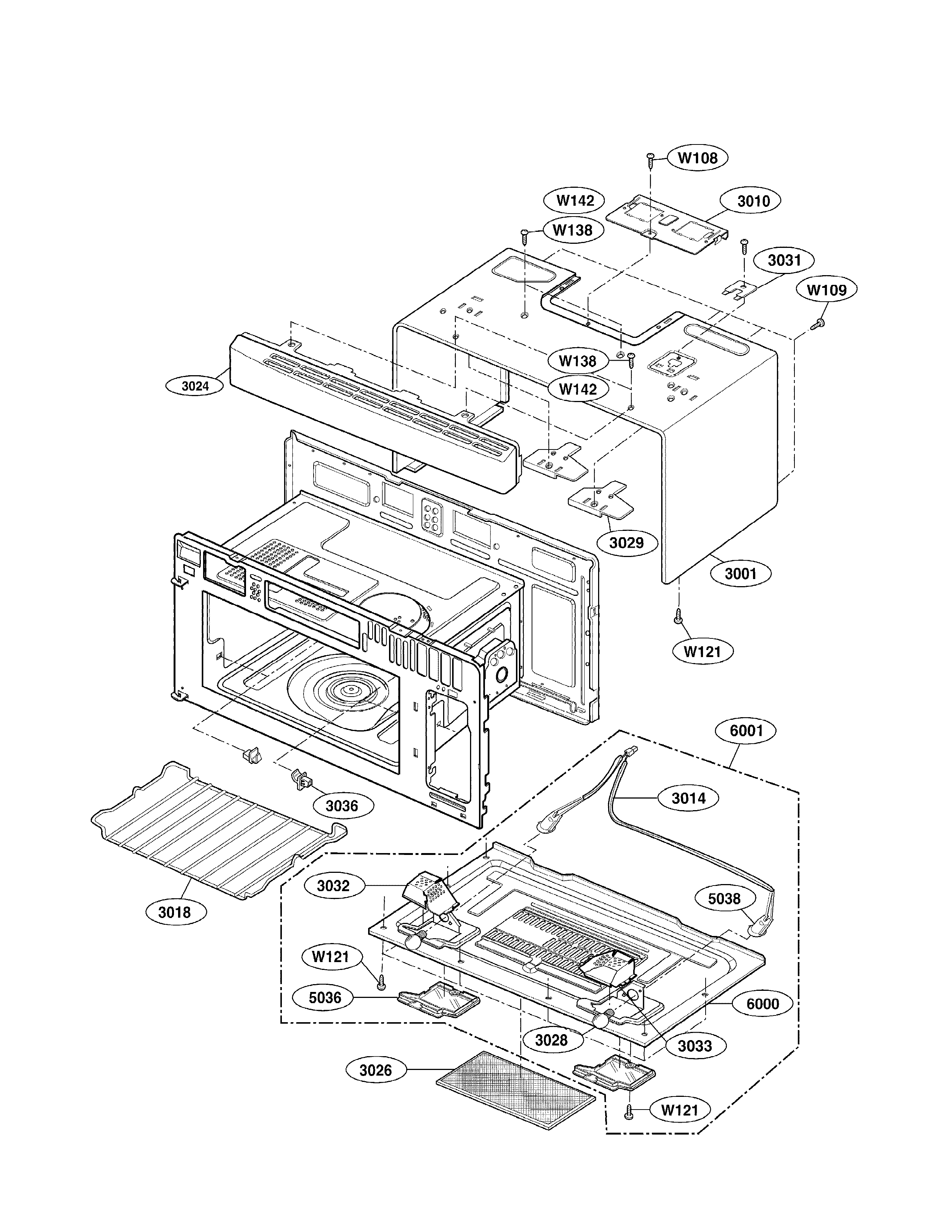 Oven cavity parts