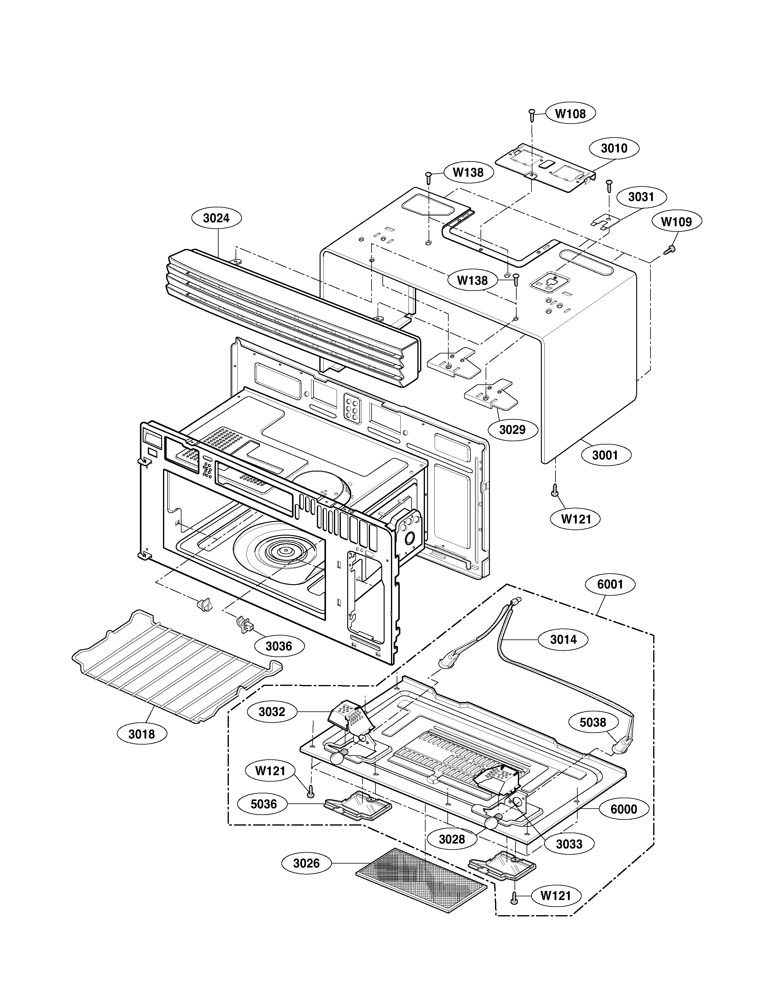 OVEN CAVITY PARTS