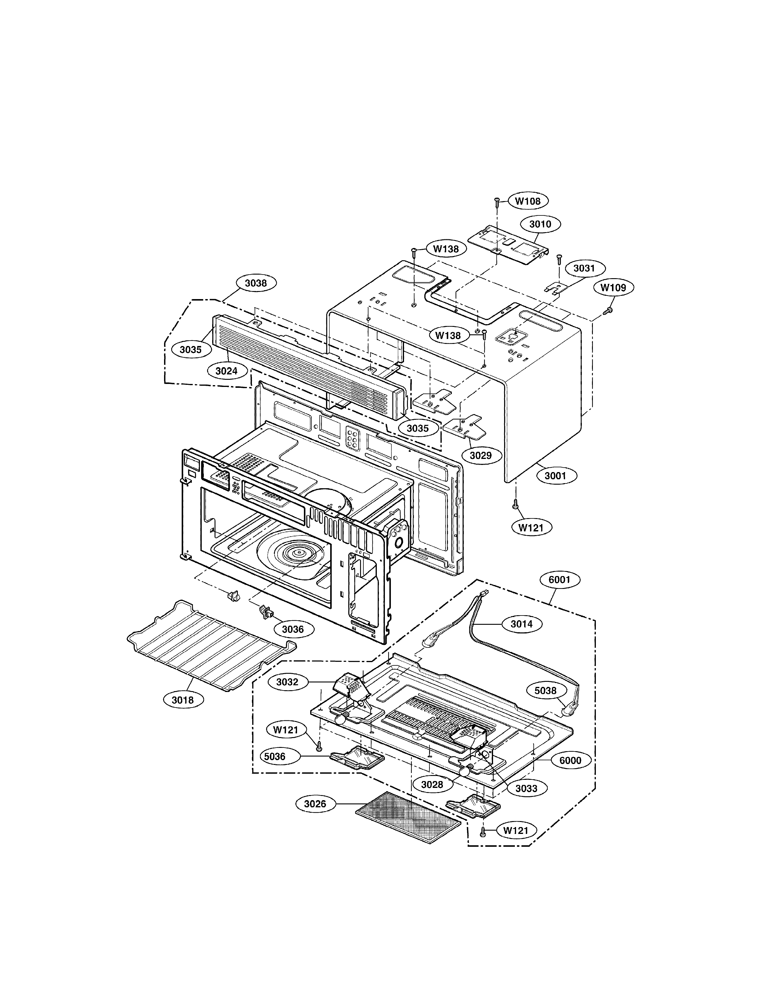 Oven cavity parts