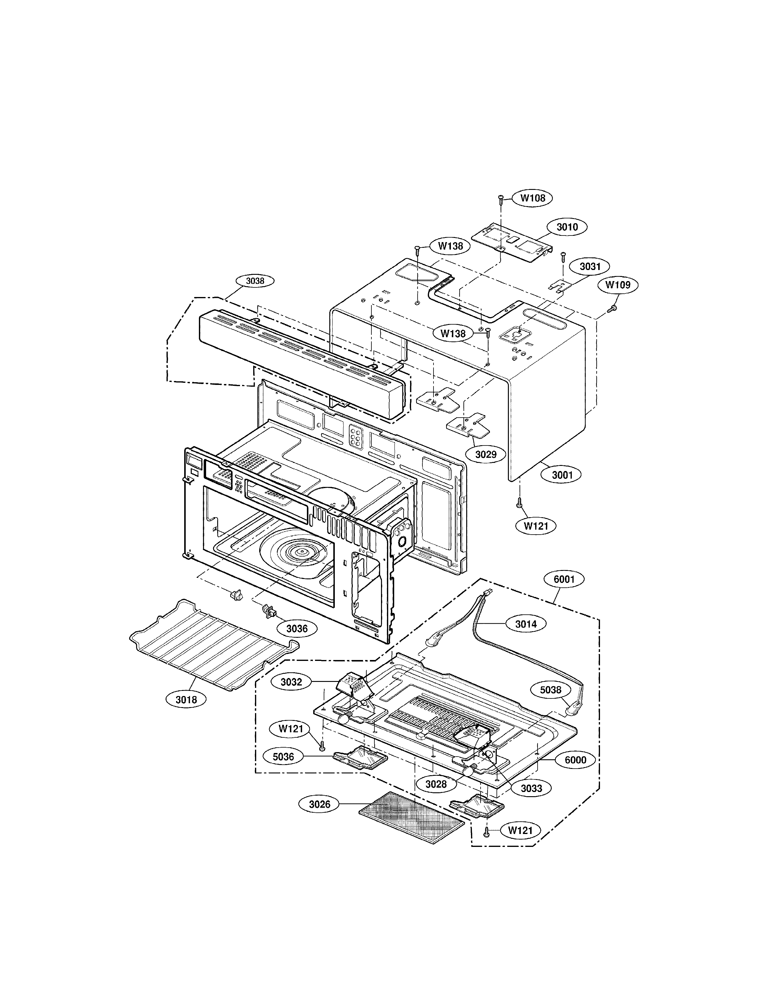 Oven cavity parts
