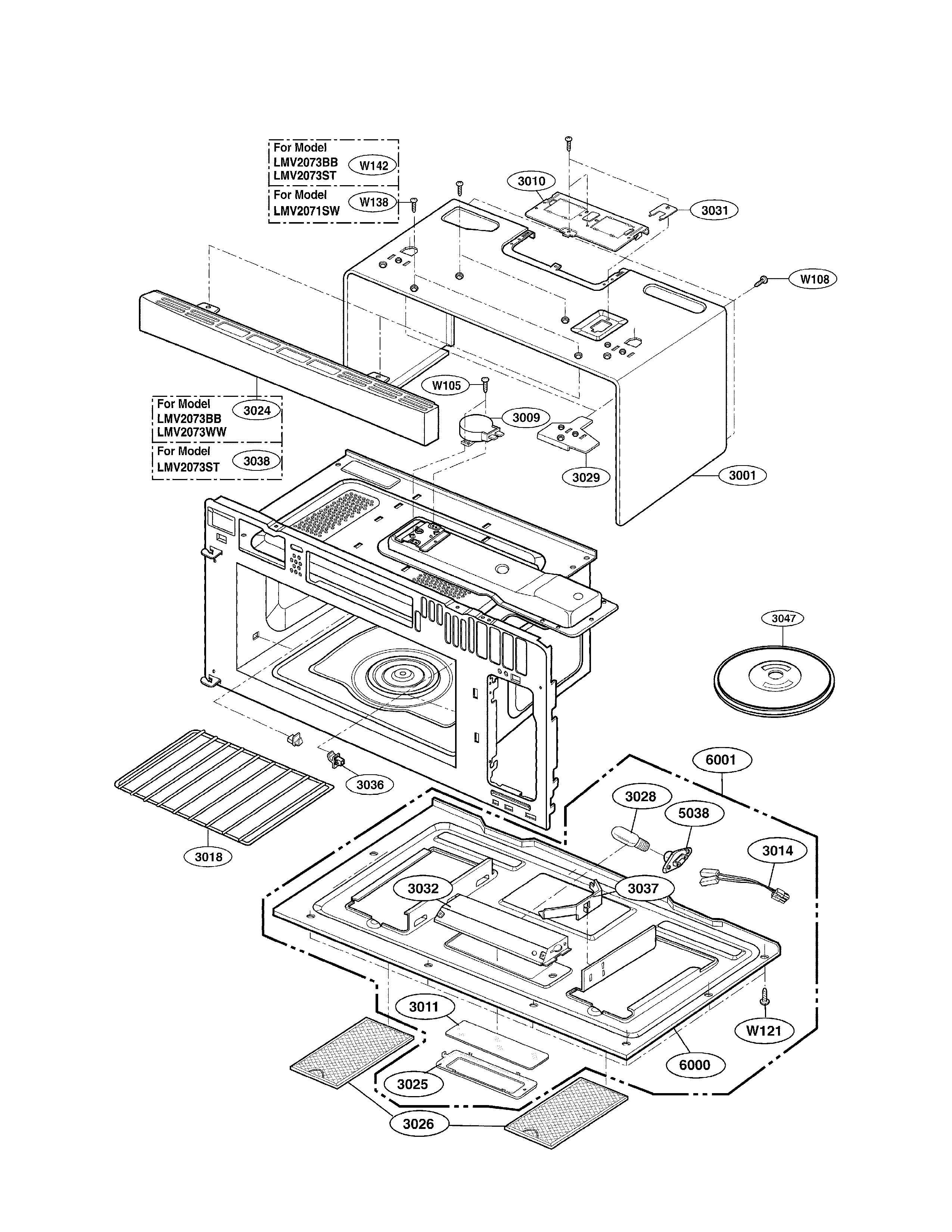 Oven cavity parts