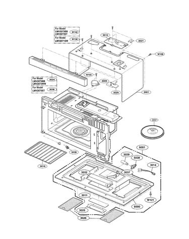 Oven cavity parts