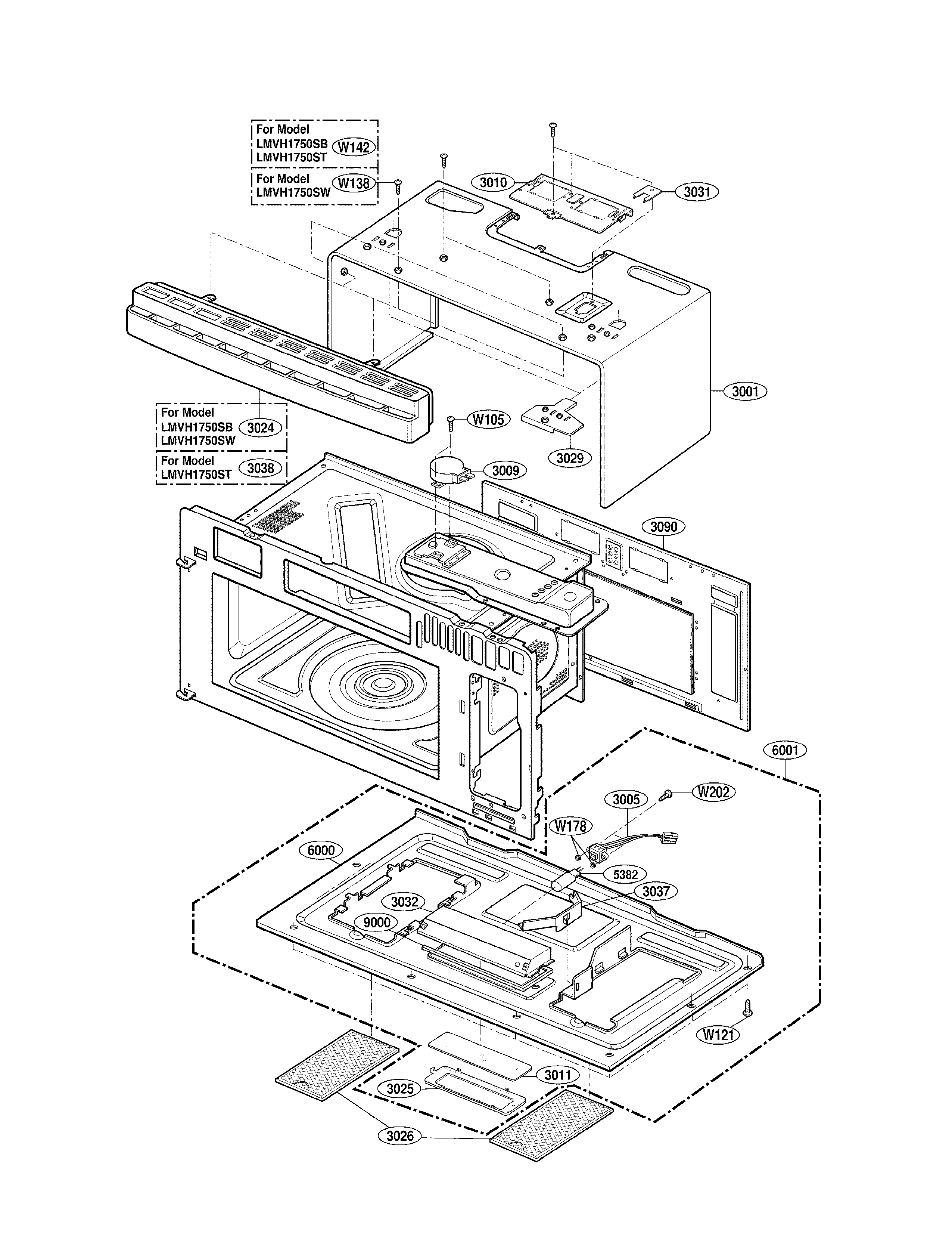 Oven cavity parts