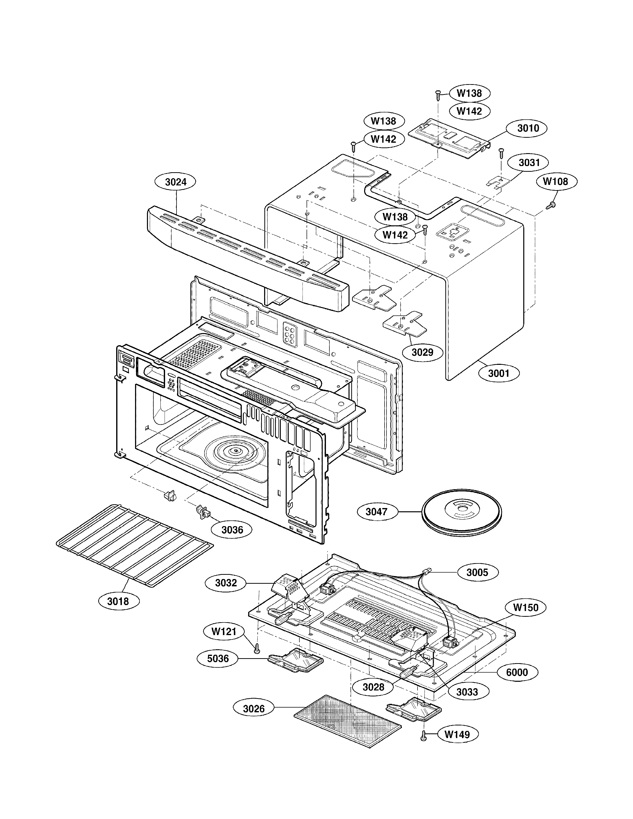 OVEN CAVITY PARTS