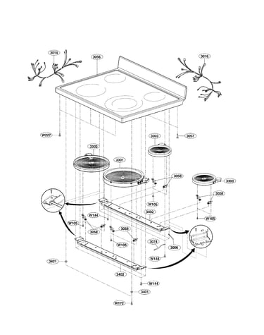 Cooktop parts