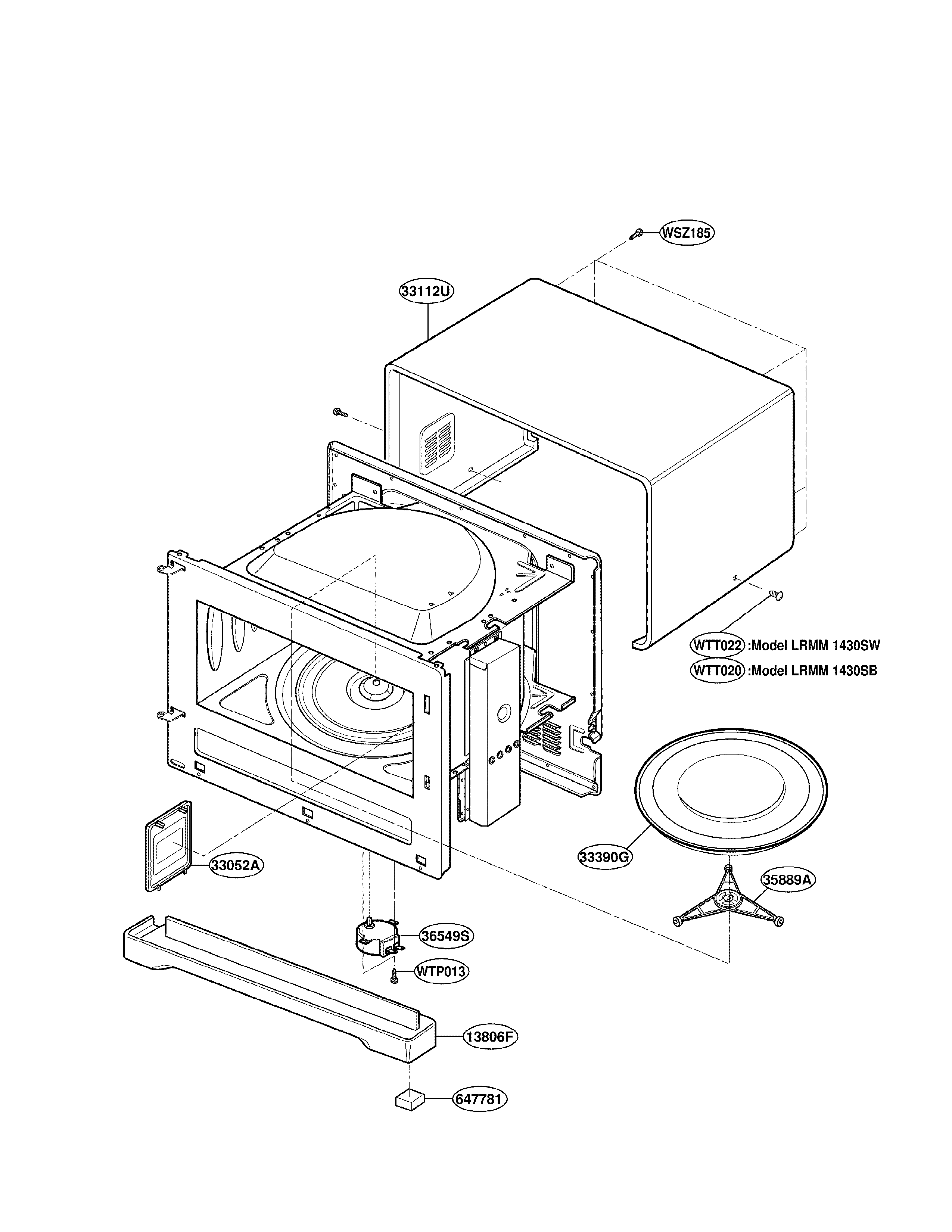 OVEN CAVITY PARTS