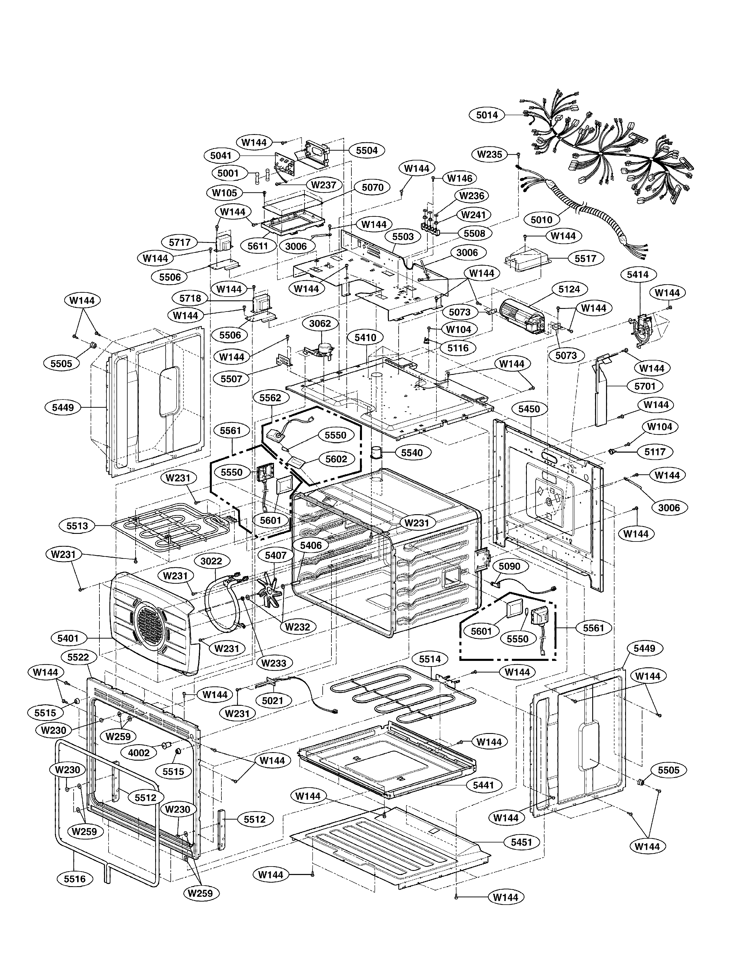 Upper cavity parts