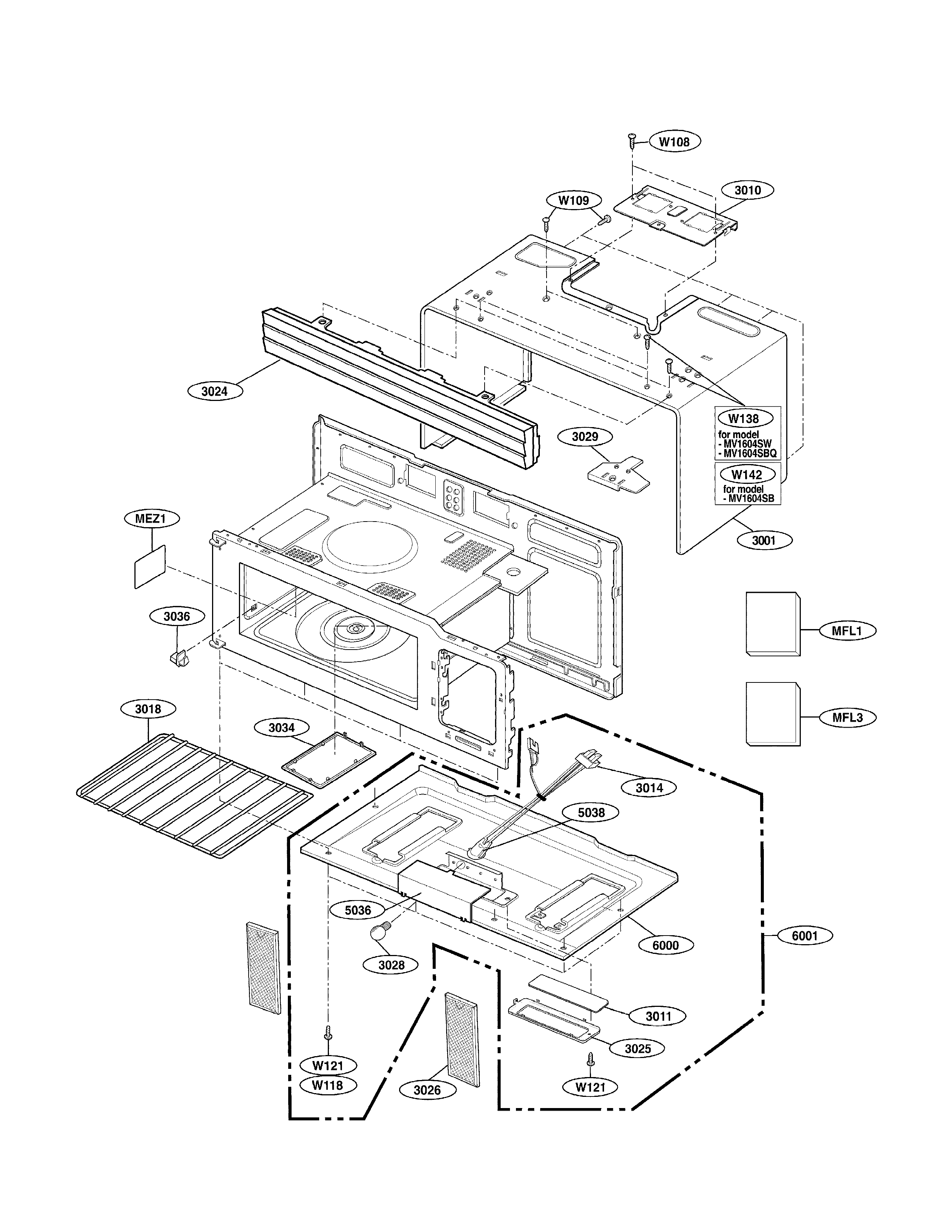 Oven cavity parts