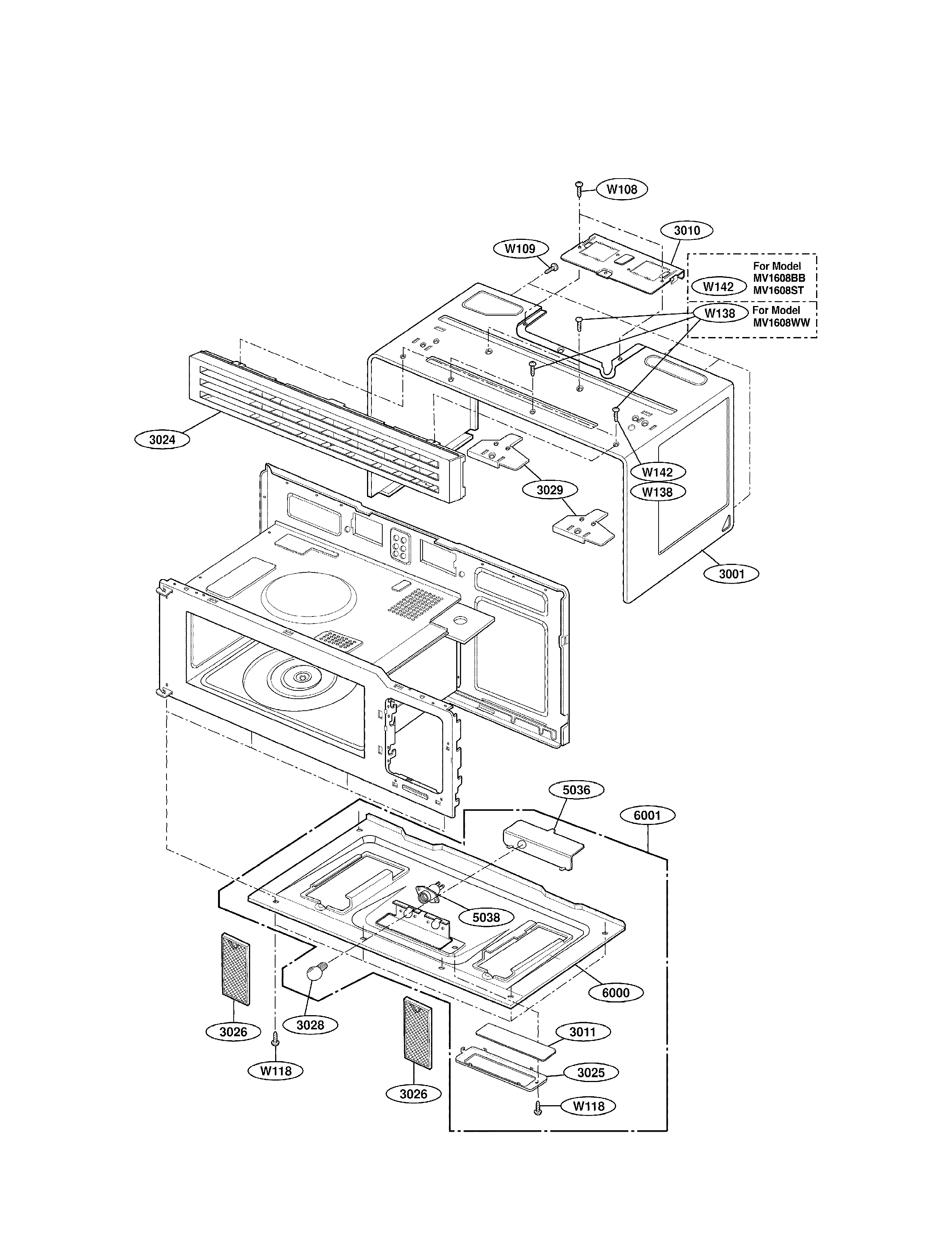 Oven cavity parts